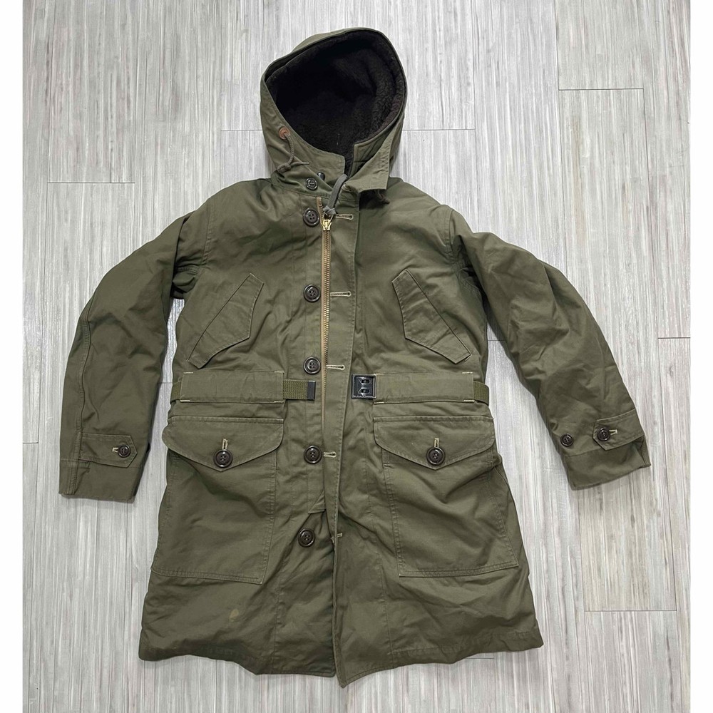 The Real McCoy’s M-47 Overcoat Mill Spec Reproduction Olive Green Size S