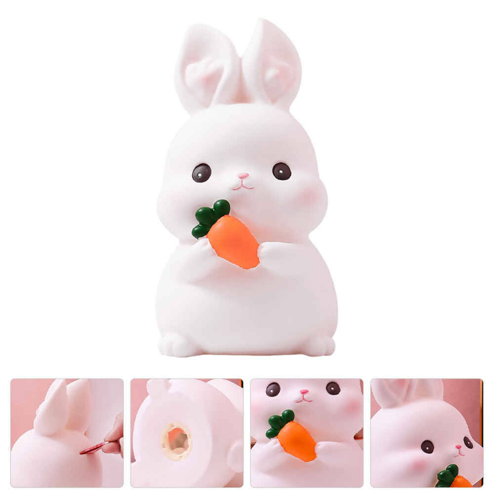 Glutinous Rice Rabbit Piggy Bank Candy Machine Money Girls Kids