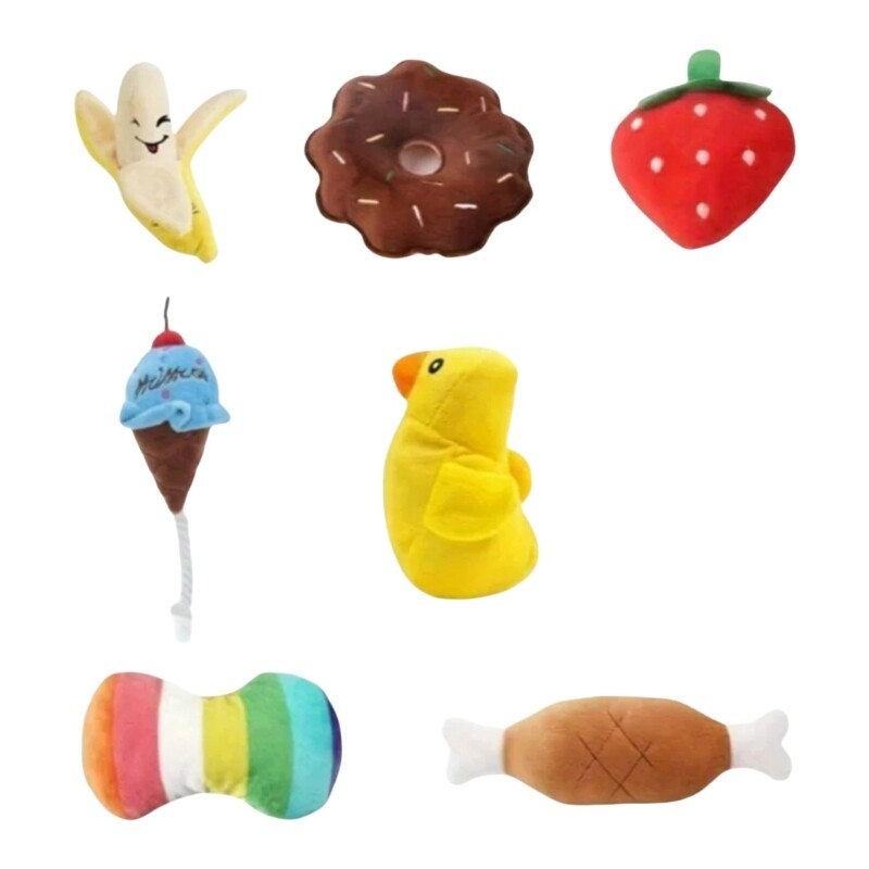 7pcs Pet Toy Teething Toy Simulation Dental Dog Chew Toy Teething Toy Gift
