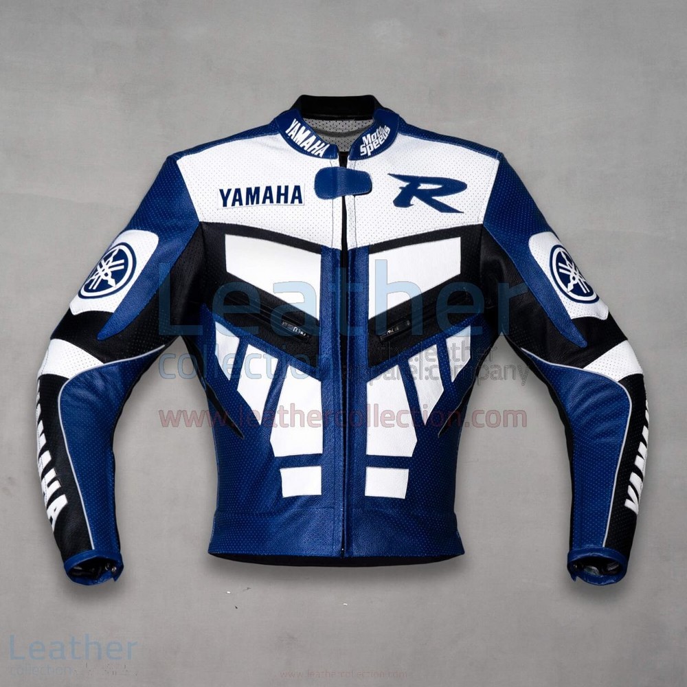 Yamaha Cowhide Leather Racing Jacket for Men Bikers