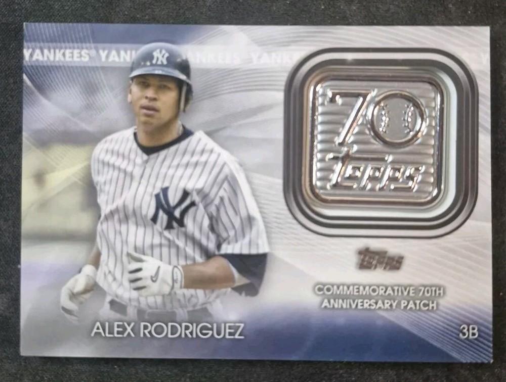 Alex Rodriguez 2021 Topps Update 70th Logo Patch T70P-AR Yankees Card  