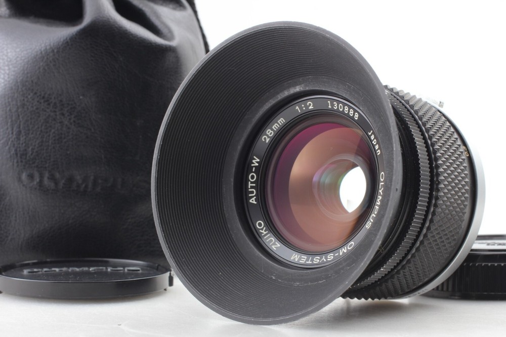 Late [Exc+5 / Hood] Olympus OM System Zuiko MC Auto W 28mm f2 MF Lens from JAPAN