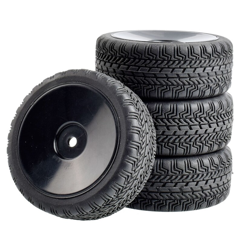 1/10 On-Road RC Car Wheels & Tires Set for Traxxas Nitro 4TEC HSP Tamiya