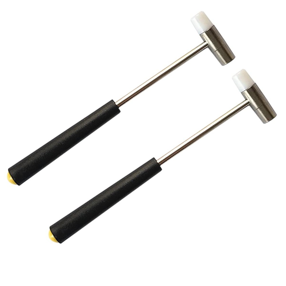 Dual Head 7-Inch Hammer with Plastic and Metal Heads in Black