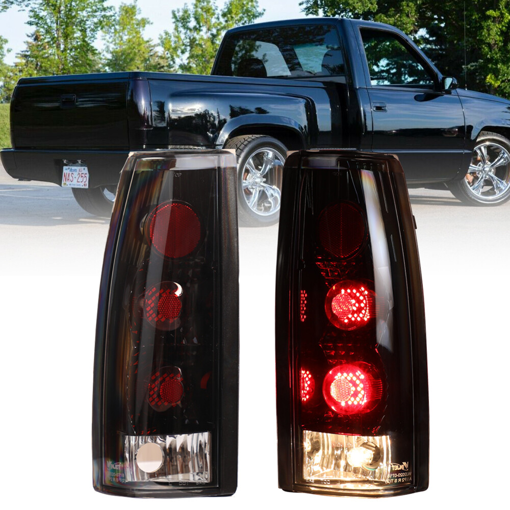 88-98 Chevy GMC C/K Suburban Tahoe LED Tail Lights Clear Lens Pair  