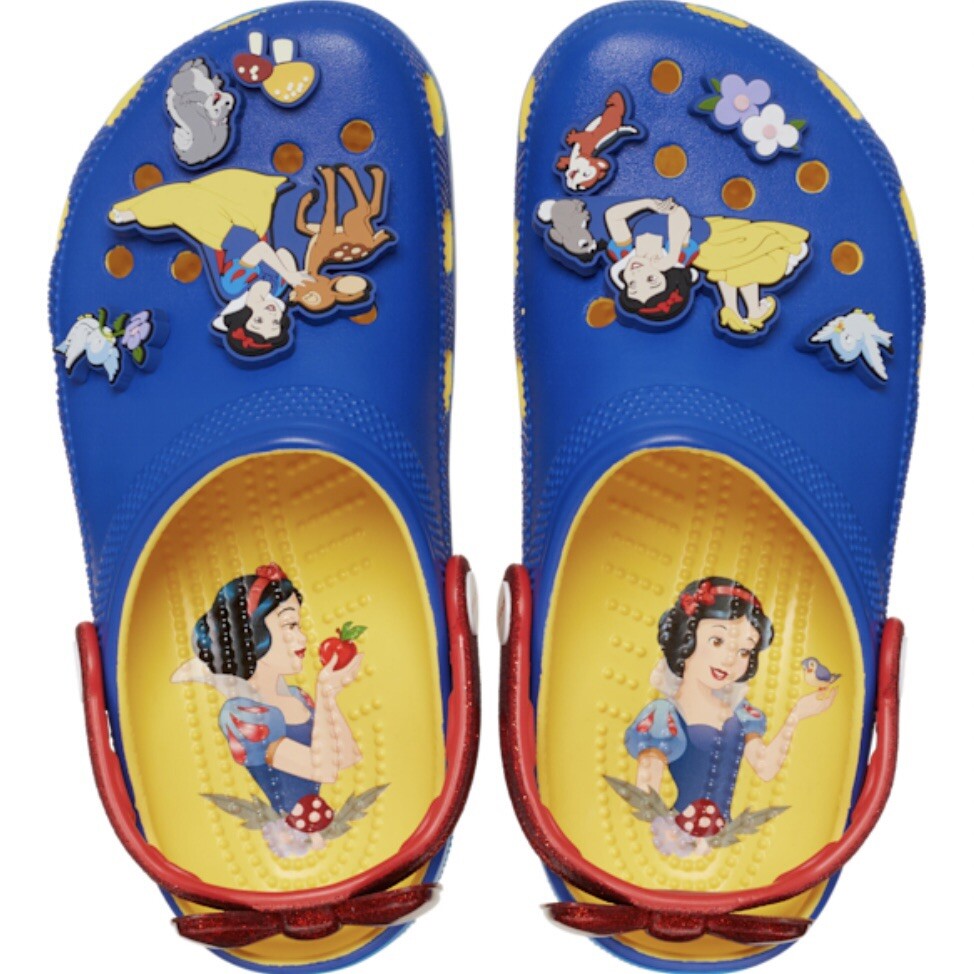 CROCS X DISNEY Snow White Classic Clog Blue Red Princess Womens Size 6 NEW