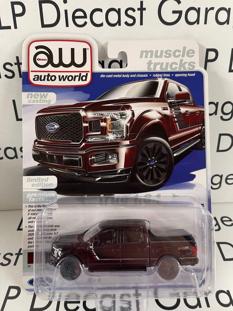 2020 Ford F-150 Lariat Magma Red 1:64 Diecast Model by Auto World