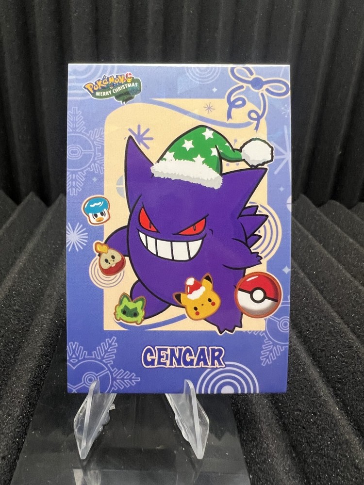 Gengar Cracked Ice Holo Pokemon Christmas Card NM Condition