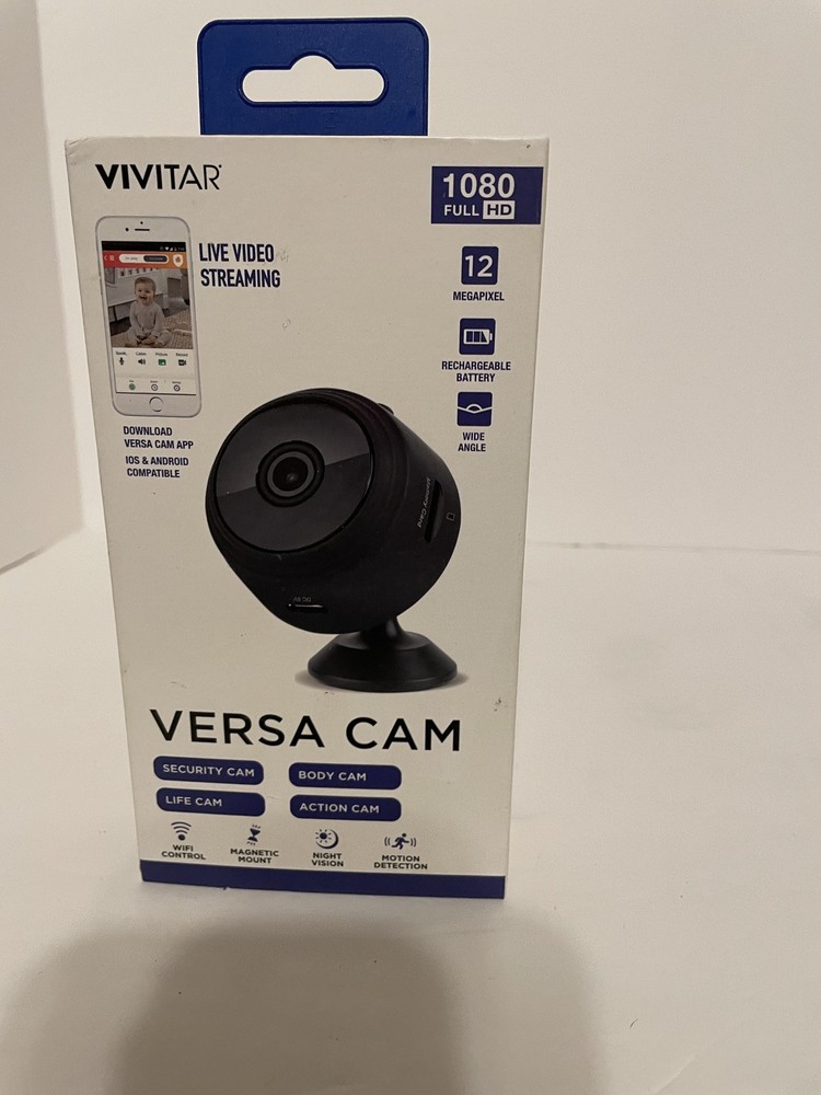 Vivitar Versa 1080p HD Security Cam with DVR944 Black New Streaming Recording