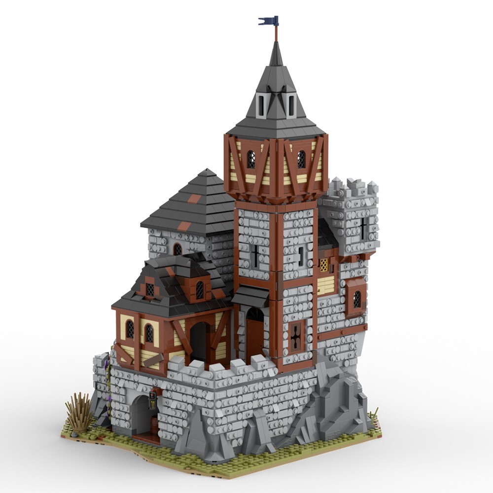 MOC Medieval Castle with Interior Detailed Modular Building 4228 Pcs