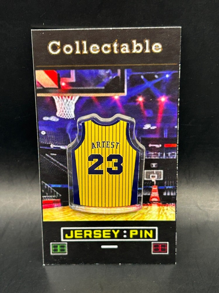 Indiana Pacers Ron Artest jersey lapel pin-Classic RETRO Collectable