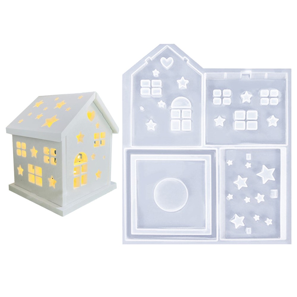 3D Silicone House Shaped Molds 3D Silicone Molds Resin Casting Moulds Craft