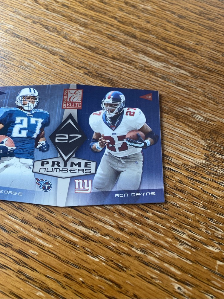 2002 Donruss Elite EDDIE GEORGE RON DAYNE Prime Numbers Card #PN6 Ser# 1596/1600-image