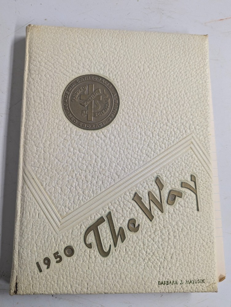 1950 CATHEDRAL ACADEMY ALBANY NEW YORK NY THE WAY HIGH SCHOOL YEARBOOK W/EXTRA