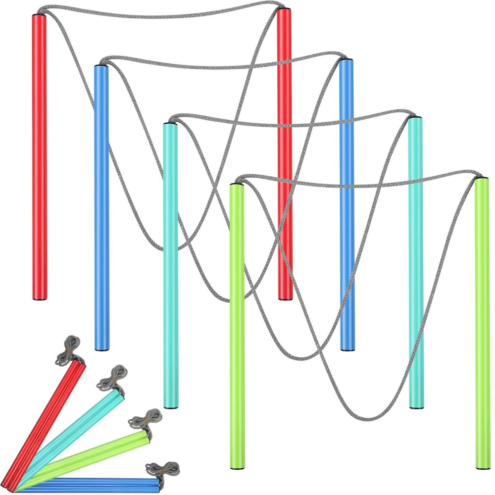 8-Piece Giant Bubble Wand Set for Outdoor Kids Bubble Play