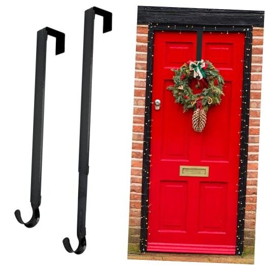 Adjustable 15-25 Inch Wreath Hanger for Front Door by ZMCINER