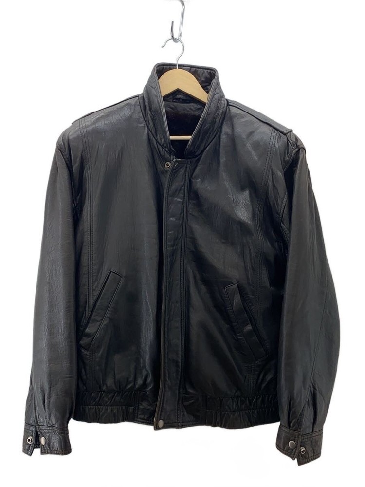 Leather Jacket Blouson/M/Leather/Blk/Plain/74847 3464