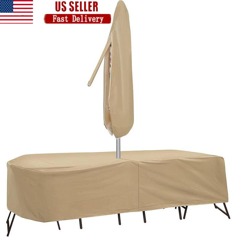 Weatherproof UV-Resistant Outdoor Table Chair Set Cover for Durable Protection