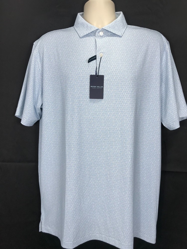 Peter Millar Crown Crafted Men's Size XL White Performance Jersey Polo $125 NWT