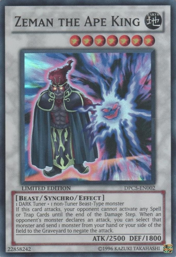 Zeman the Ape King DPC5-EN002 Super Rare Limited Edition Heavily Played