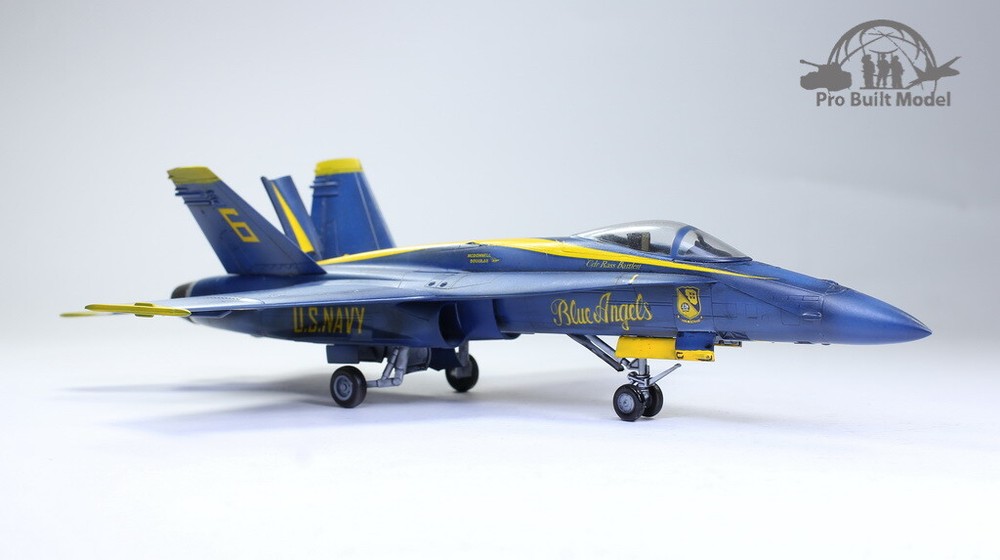 PreSale US Navy F/A-18A Hornet Blue Angels 1:72 Pro Built Model-image