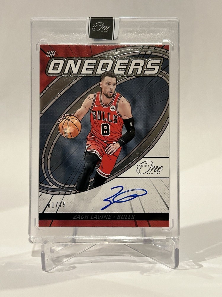 2023-24 Panini One & One Oneders Zach LaVine 61/75 On-Card Auto Chicago Bulls