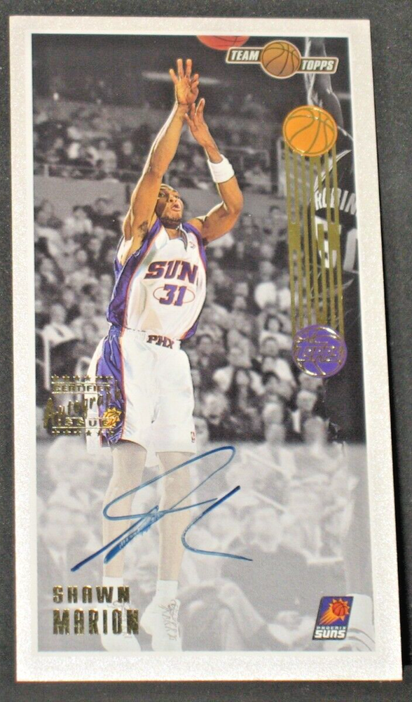 SHAWN MARION 2001-02 High Topps Autograph #106 (237/850) Phoenix Suns SP