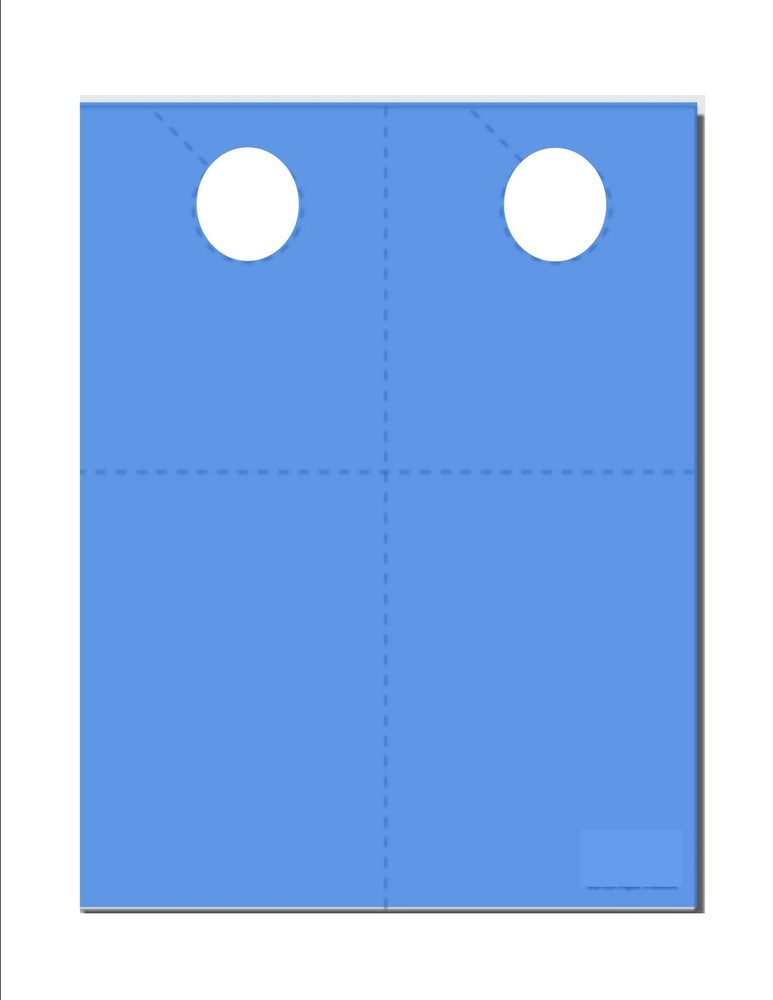 Custom Door Hangers with Coupon Card 4.25x11 2-Up 250 Sheets Blue Cover-image
