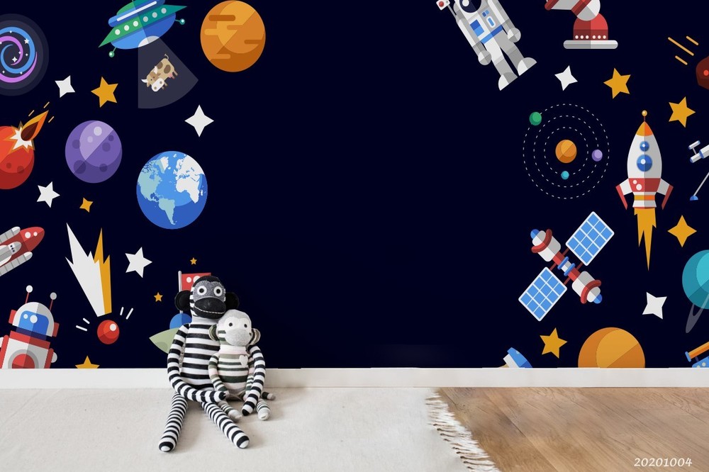 3D Space Theme Illustration Wall Murals Wallpaper Murals Wall Sticker 3