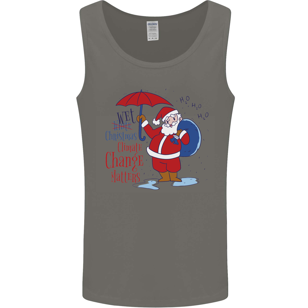 Christmas Climate Change Matters Santa Mens Vest Tank Top