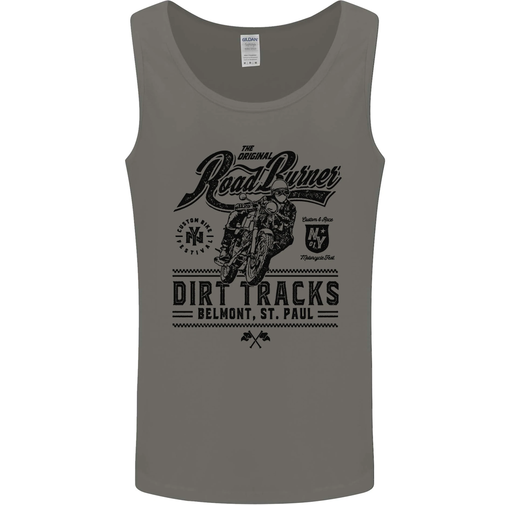 The Original Road Burner Biker Motorcycle Mens Vest Tank Top