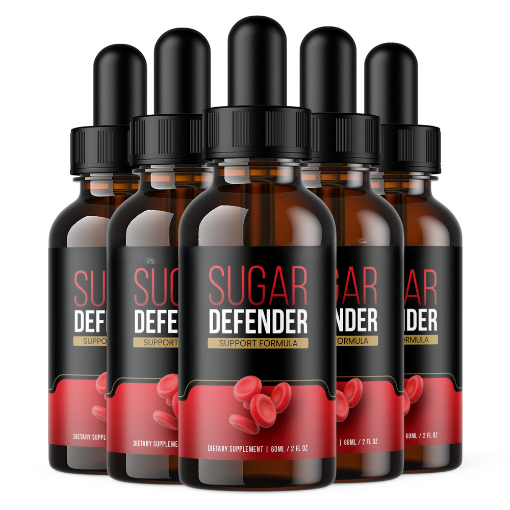 (5 Pack) Sugar Defender, Sugar Defender Blood Sugar Support Supplement (10oz)