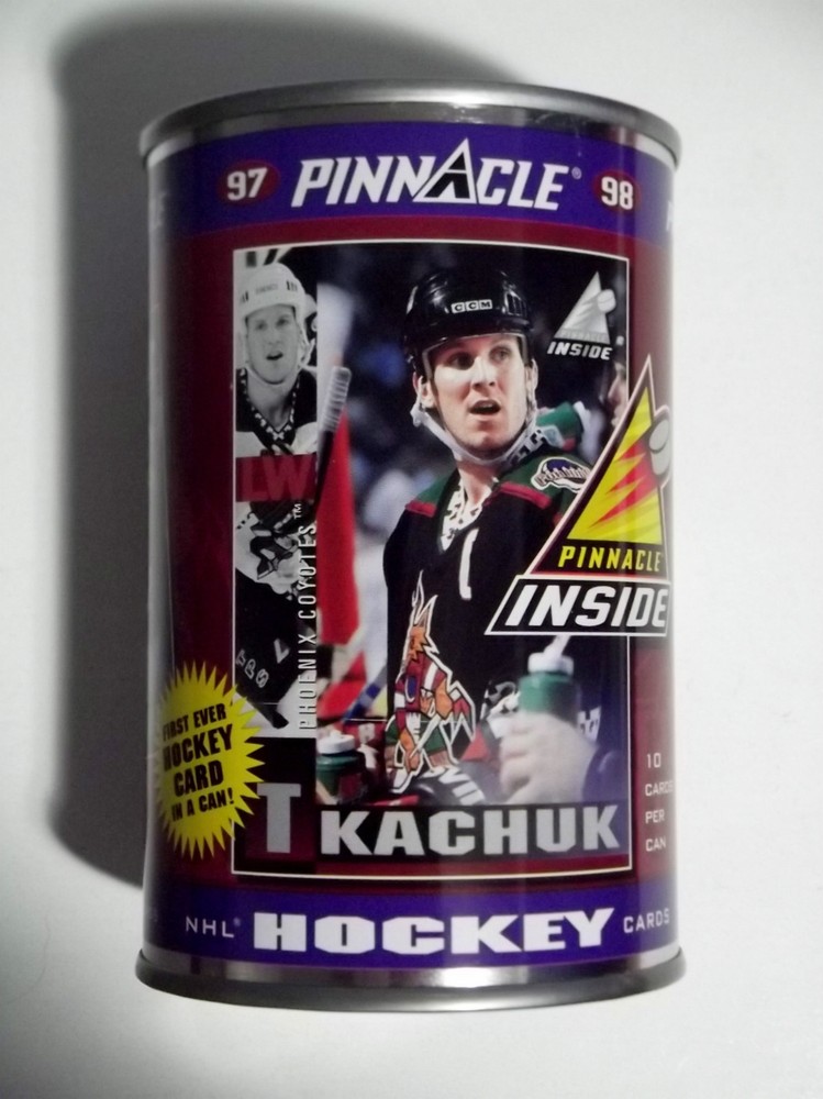 1997-98 Pinnacle Inside Rare KEITH TKACHUK Sealed Collector Can w/ 10 Card Pack