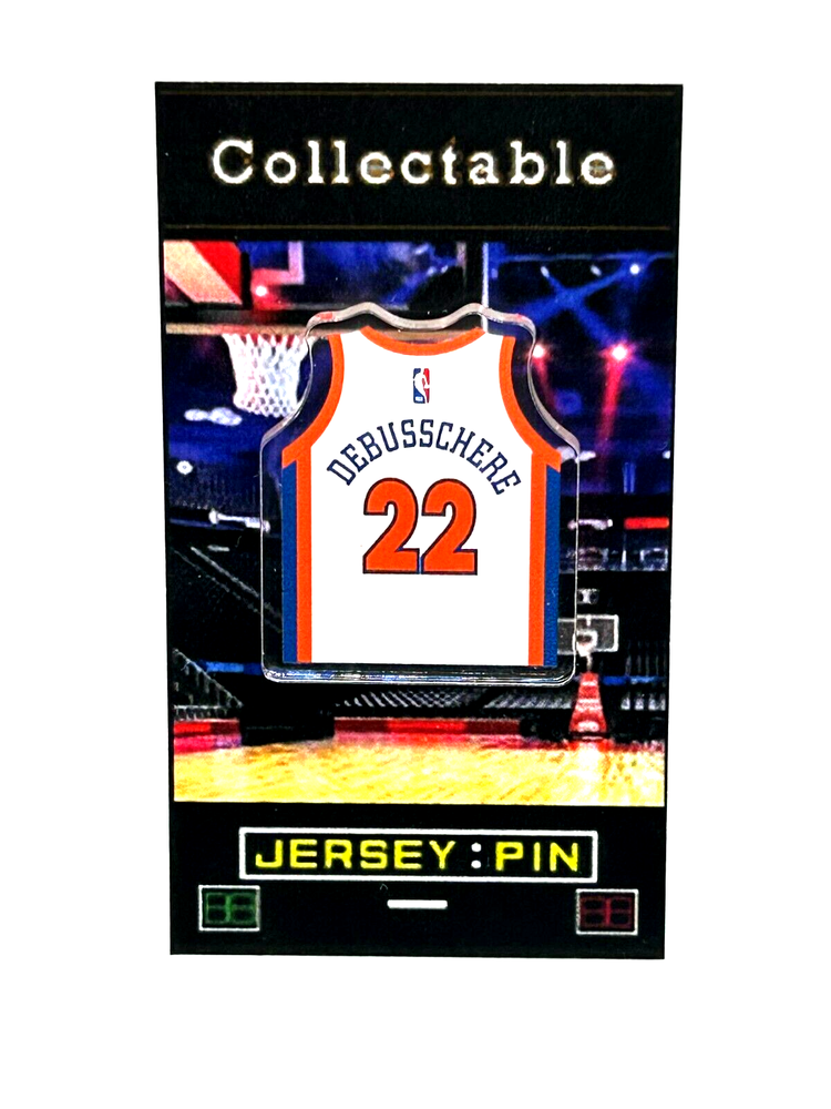 Vintage Dave DeBusschere New York Knicks Jersey Lapel Pin — Classic Collectible with Free Shipping