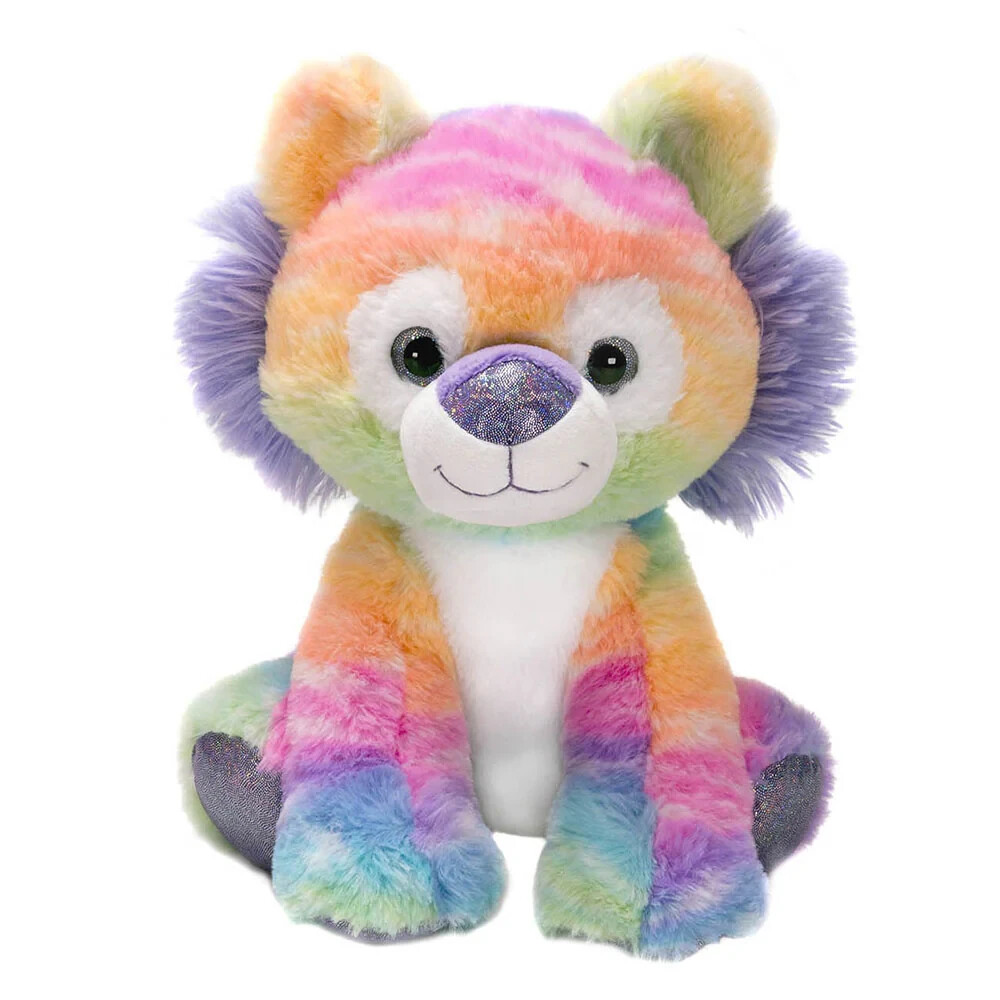 Rainbow Sherbet 10.5 Inch Vibrant Plush Sitting Tiger Stuffed Toy