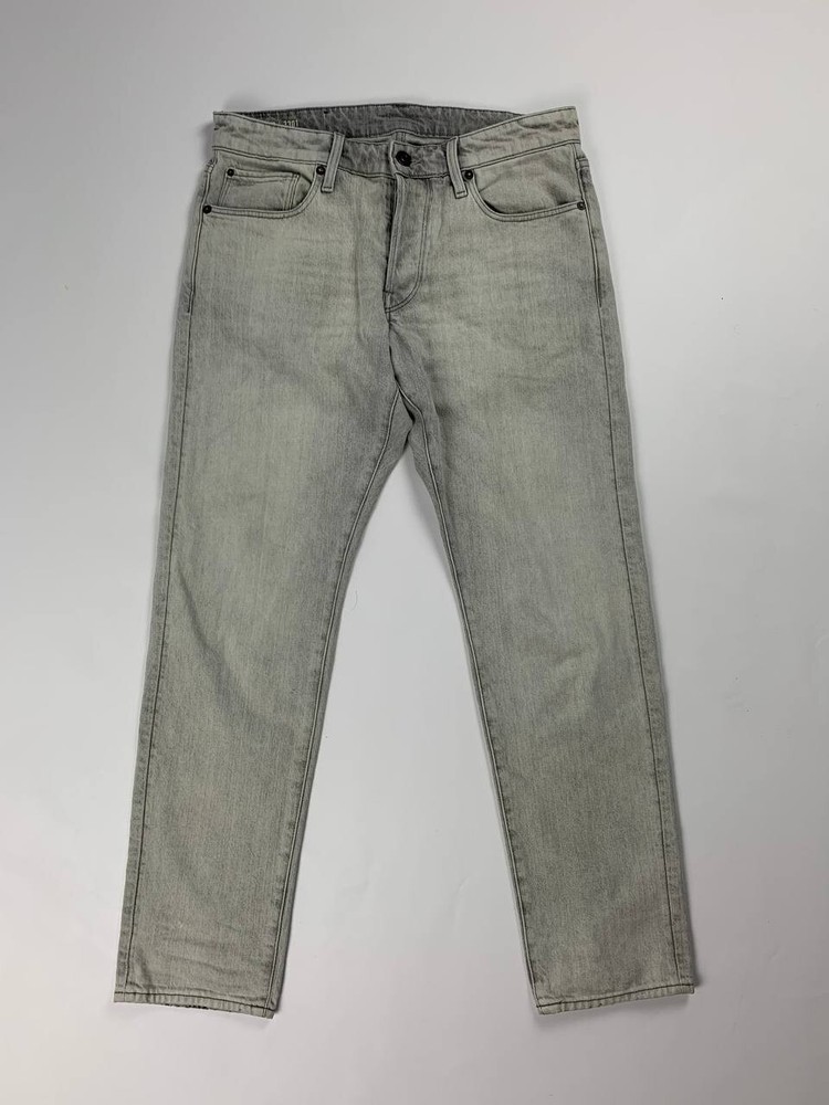 G-STAR RAW 3301 Wash Denim SLIM Straight Gray Jeans W31 L30 Button Fly