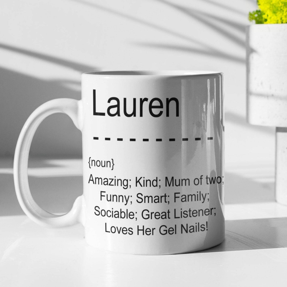 Personalised Name Mug Definition Personalised Mug Custom Name Custom Text Custom