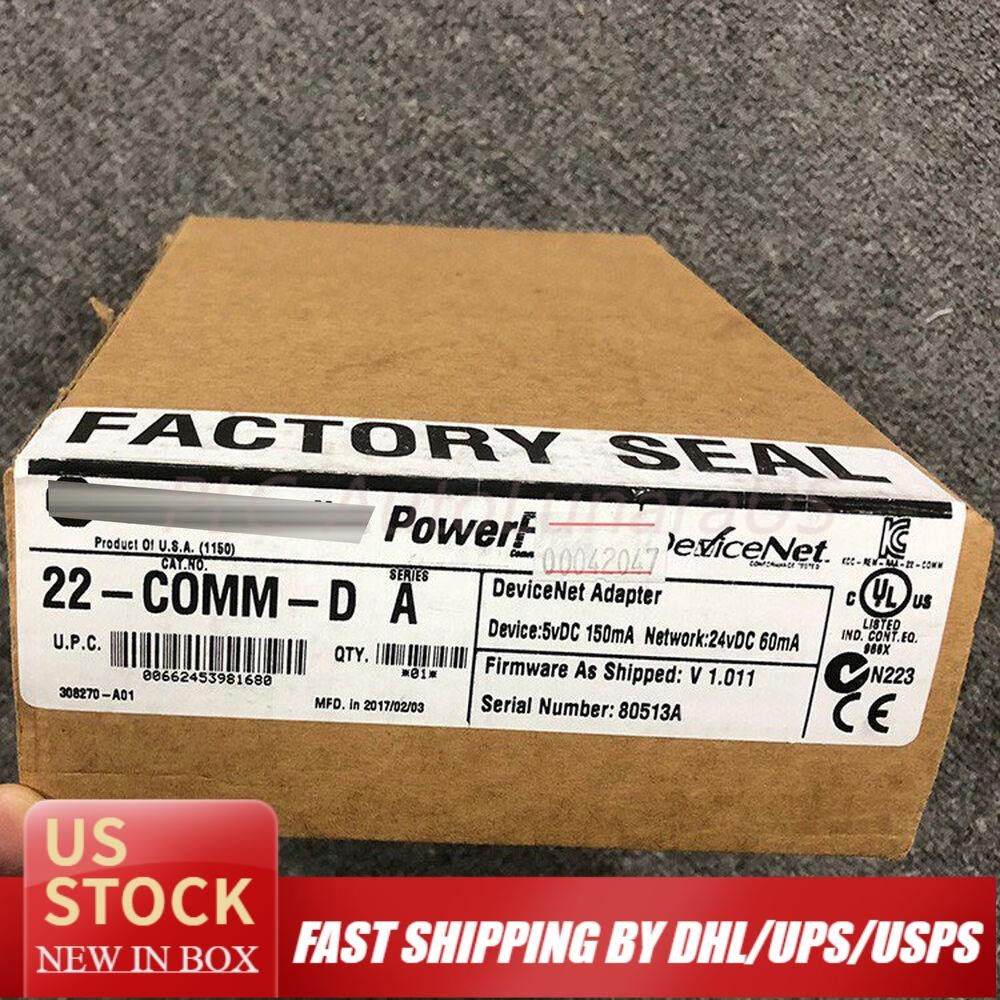 New  AB 22-COMM-D Powerflex Devicenet Adapter Module Fast Shipping US Free Tax