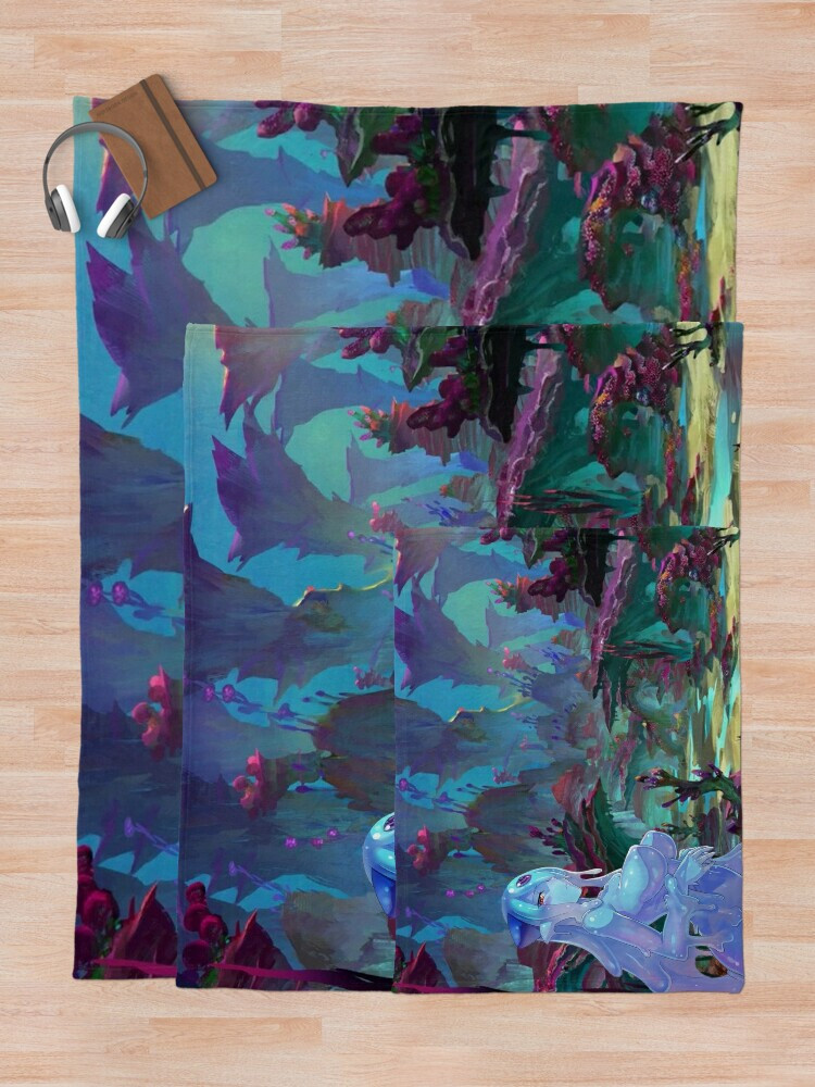 Monster Girl Fantasy Art Print in Alien Landscape