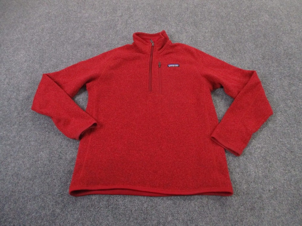 Patagonia Men Red Better Sweater Fleece Pullover for Hiking Camping Outdoor