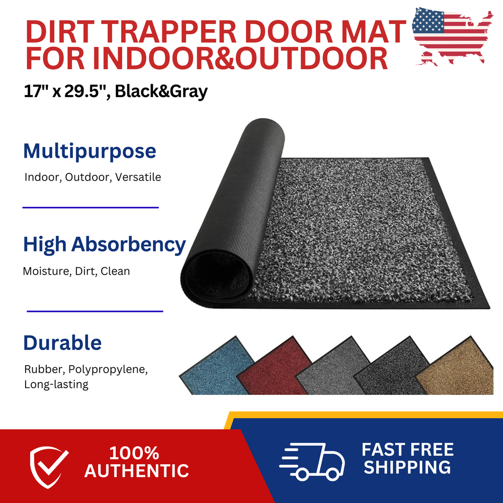 Dirt Trapper Front Door Mat for Indoor&Outdoor, 17