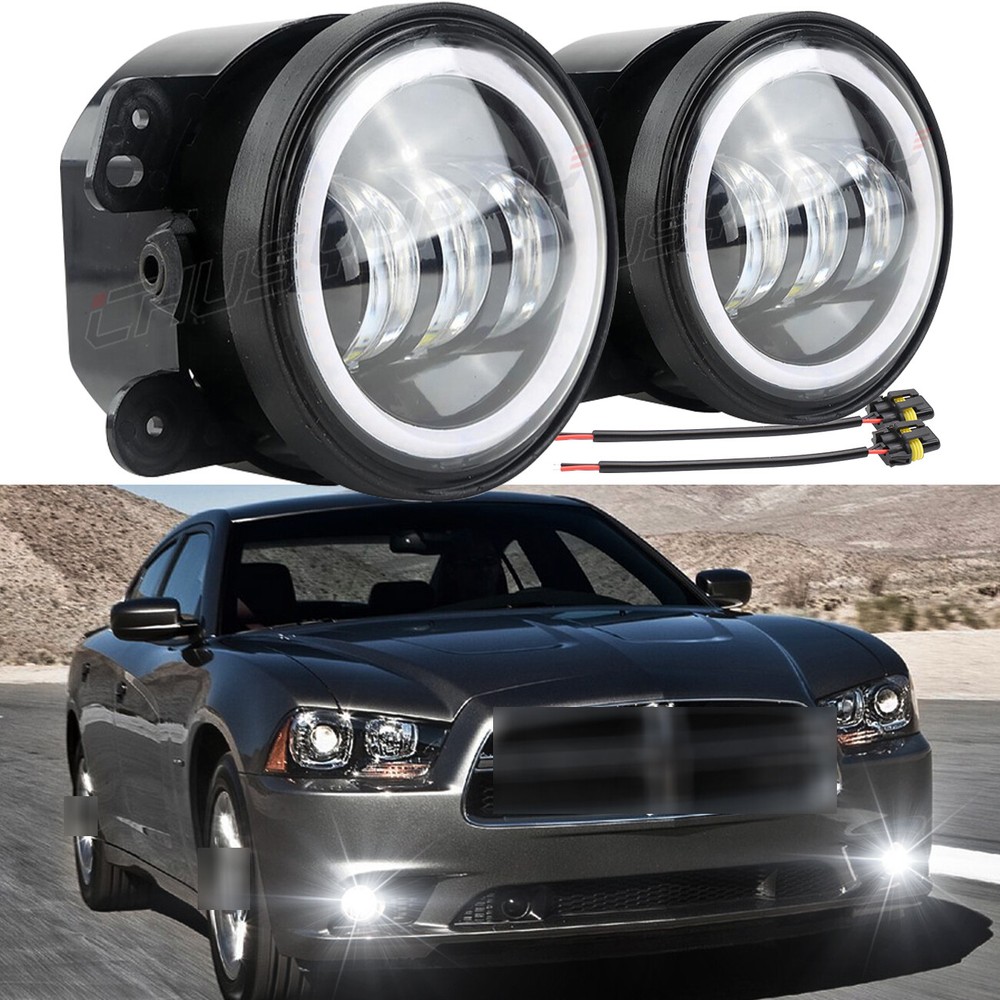 For Dodge Charger 2011-2013 Front Pair Bumper Fog Lights Replacement Lamps