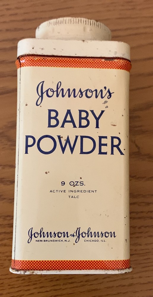 Vintage Johnson Baby Powder Tin Johnson and Johnson Product