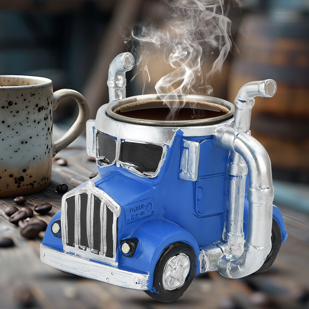 Handcrafted Truck Coffee Mug,Semi-Truck Coffee Mugs,Semi Truck Shaped Coffee Mug