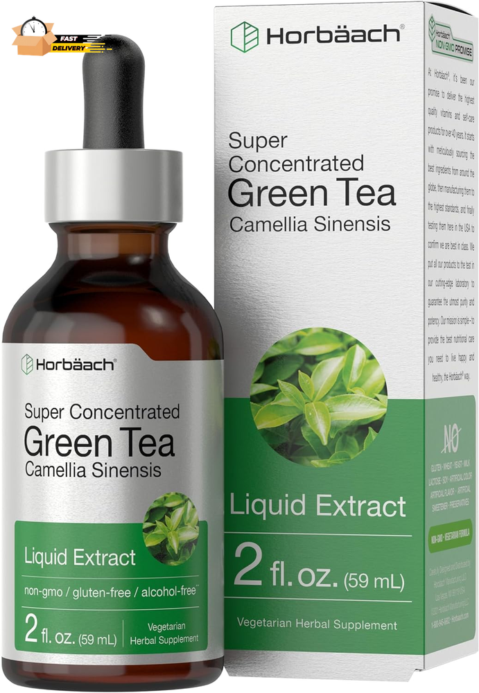 Green Tea Extract | 2 Fl Oz | Super Concentrated Liquid Supplement | Alcohol Fr