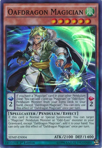 Oafdragon Magician SDMP-EN004 Super Rare 1st Ed Lightly Played
