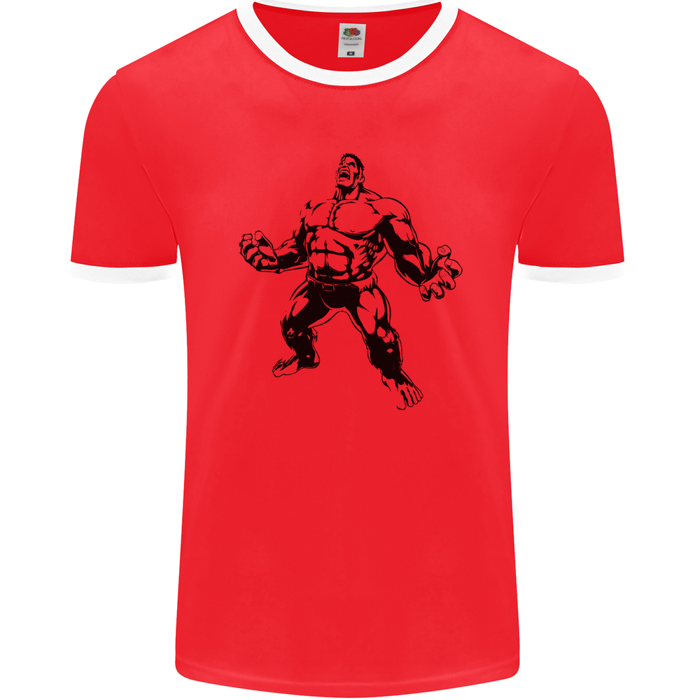Muscle Man Gym Training Top Bodybuilding Mens Ringer T-Shirt FotL
