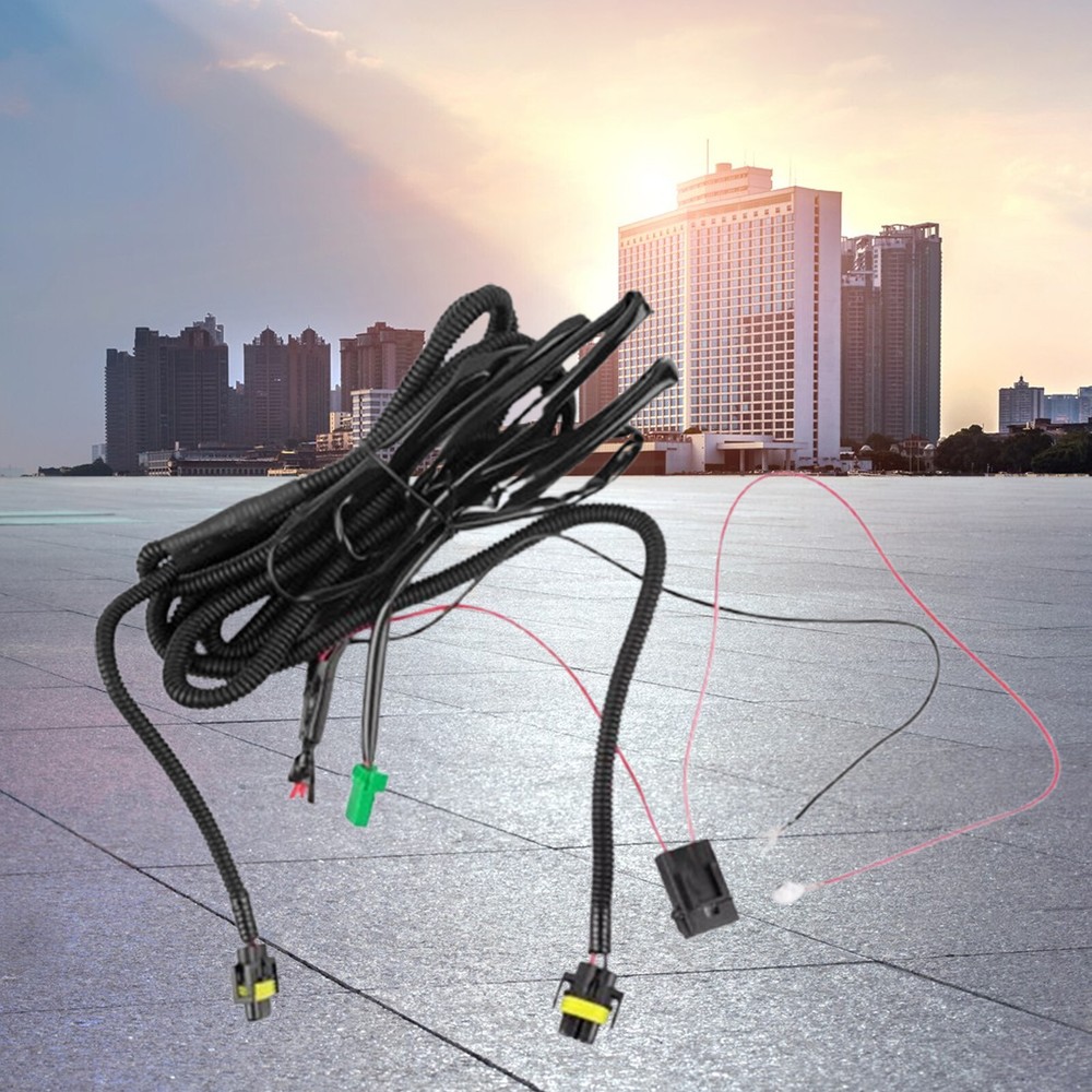 Fog Light Wiring Harness On/Off Switch Relay Kit H8 H11 LED Lamp For Nissan GTaY
