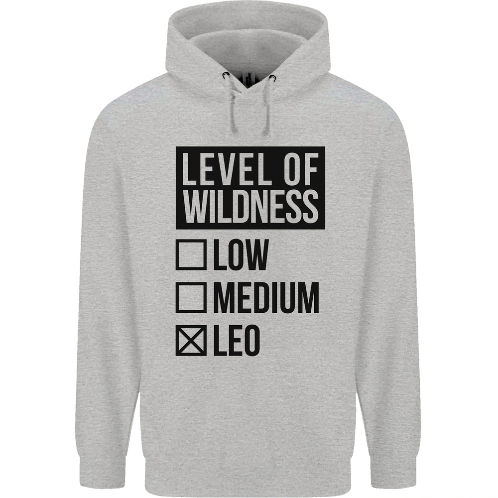 Levels of Wildness Leo Mens 80% Cotton Hoodie