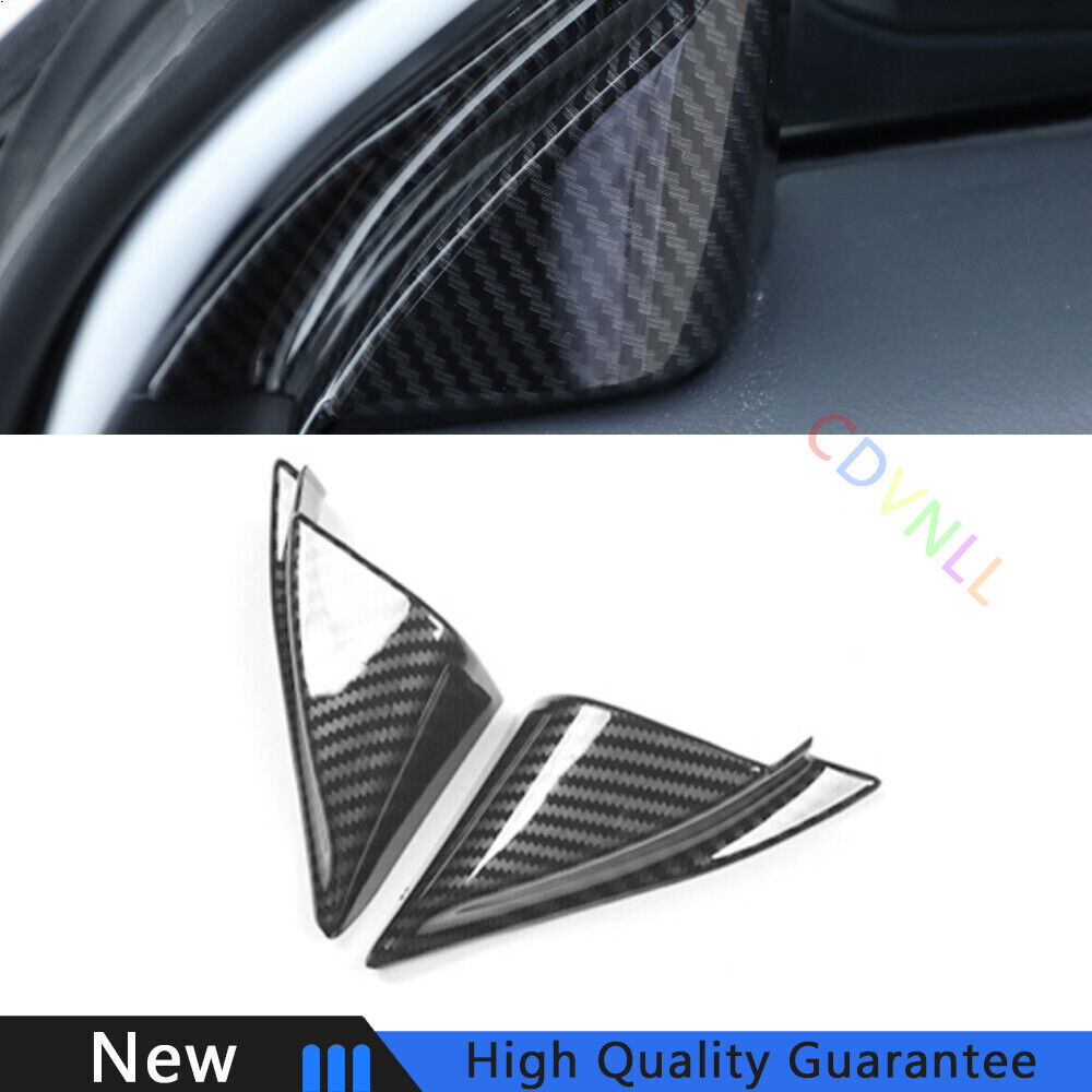 Fit For Mazda CX-5 2017-2021 Carbon Fiber Car Front Triangle A Pillar Cover Trim